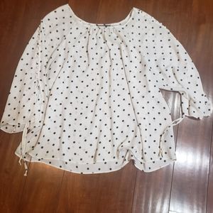 Zac & Rachel Polka Dot Half Sleeve Top